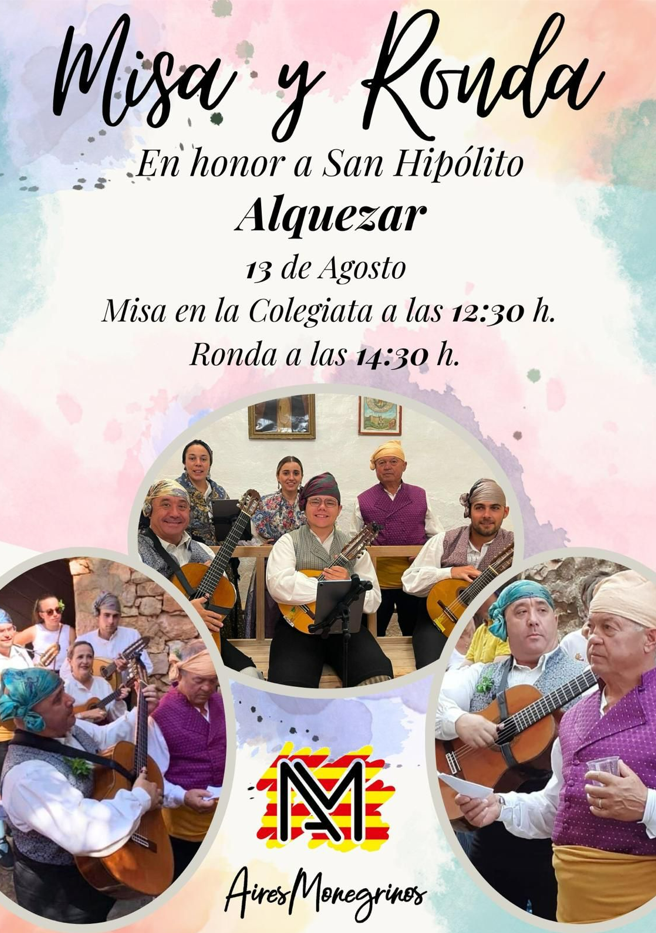 Imagen Misa y ronda para celebrar el día grande de las Fiestas de San Hipólito en Alquézar