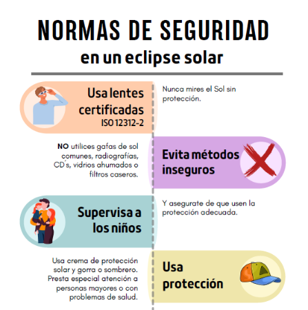 Imagen Normativa oficial para para los días del eclipse total de sol