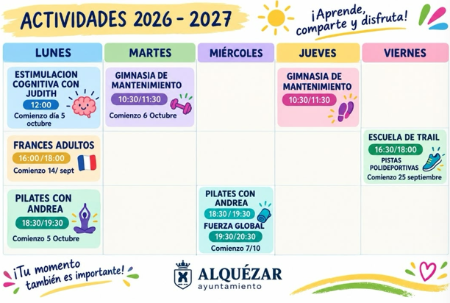 Imagen El Ayuntamiento de Alquézar oferta seis actividades para el curso 2026-2027
